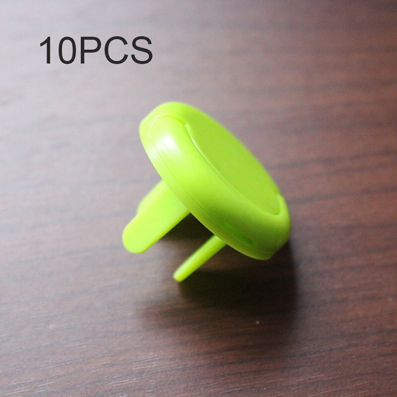 10PCS Child Safety Locks For Preventing The Child From Getting Hurt By Electric shock Electric Child Lock Safety For Baby: 10pcs green2
