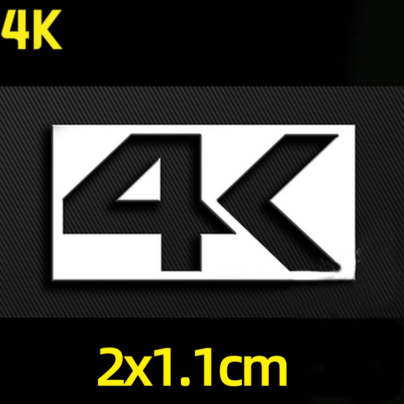 Etiqueta 4K HDR FHD HD, Monitor de TV, cine en casa, teléfono móvil, pegatina de Metal, pegatina de transferencia: K