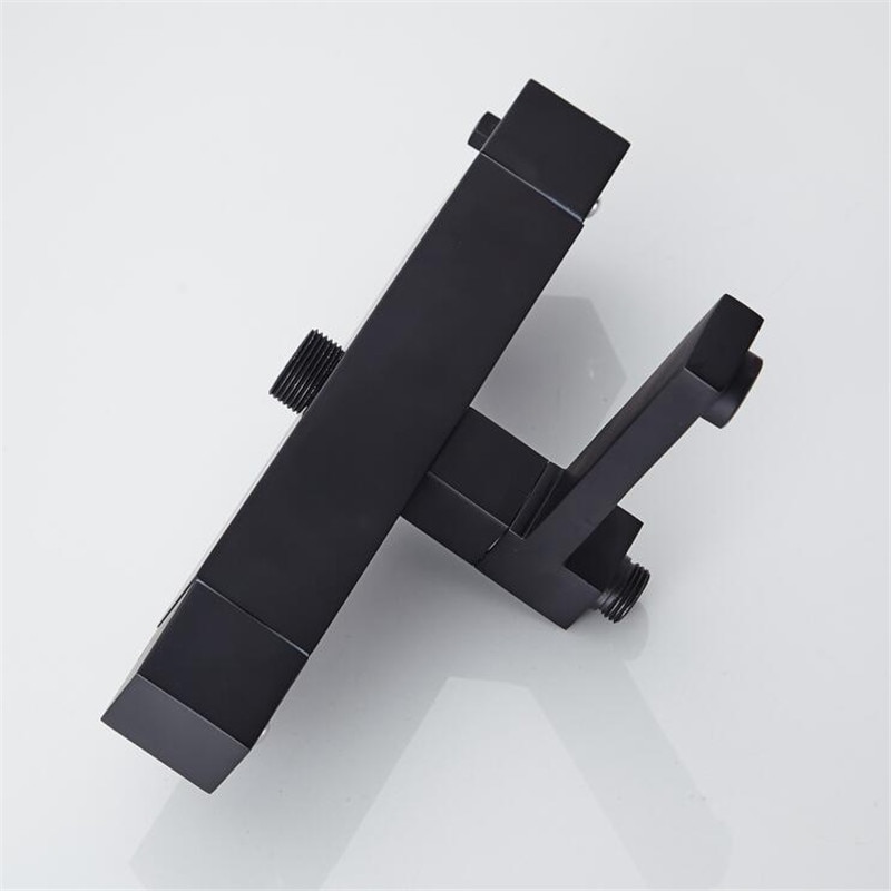 Robinet de douche thermostatique mural | Noir, robinet de salle de bains, robinet de douche, robinet de commande d'eau, robinet mitigeur thermostatique mural