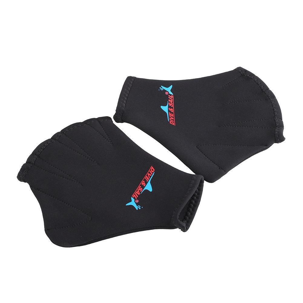 1 par de guantes de natación, guantes de buceo con aletas, guantes de buceo con red, equipo de buceo, web, natación, surf, entrenamiento, palmeras, accesorios