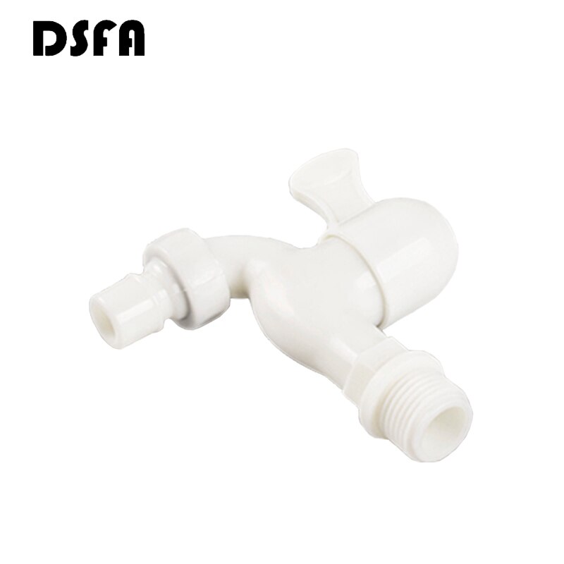 Plastic Faucet PP Washing Machine Water Tap 1/2" Male Thread White Bibcock Easy Install Garden Irrigation Connector