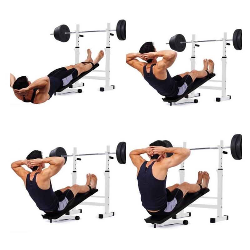 112*58.5*104cm cama de levantamento de peso dobrável altura ajustável multifuncional acessórios hwc
