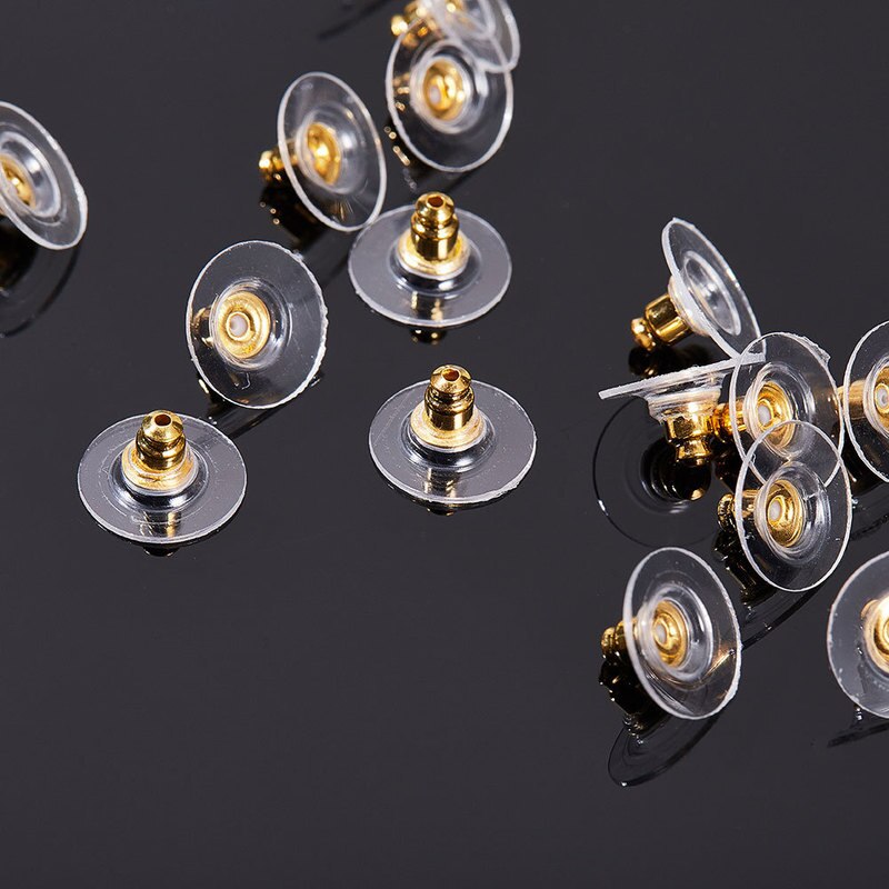 500 stuks zachte siliconen rubberen oorbelstoppers in doos voor oorbellen, doe-het-zelf oorbelaccessoires, kogelbuis oordopjes