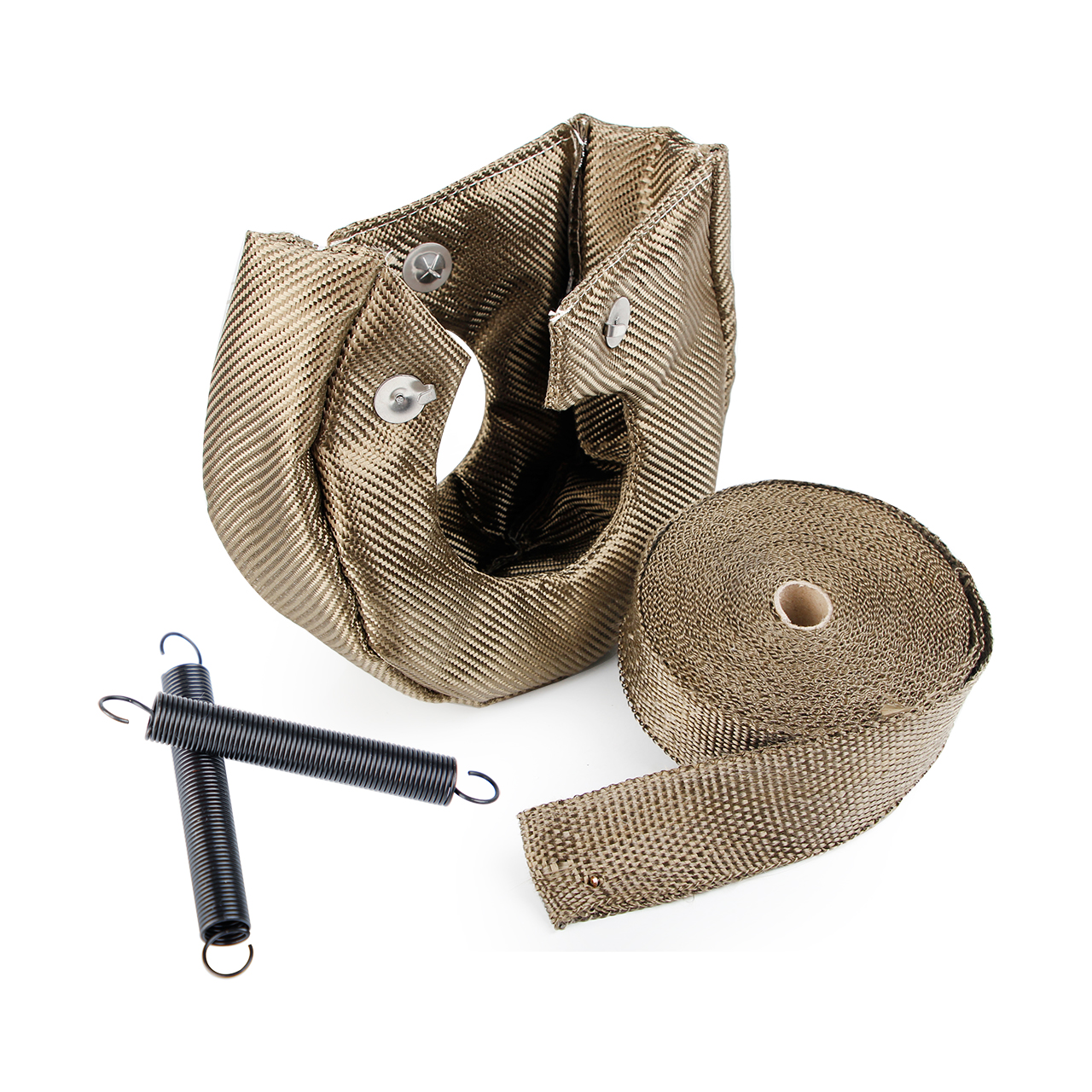 Titanium Turbo Blanket Heat Shield Blanket Cover +50ft Downpipe Header Wrap T6