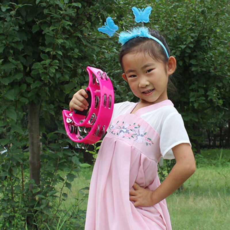 Tambourine Percussion Musical Instruments Hand Bell Double Rows Party Tambourine YS-BUY: Purple 