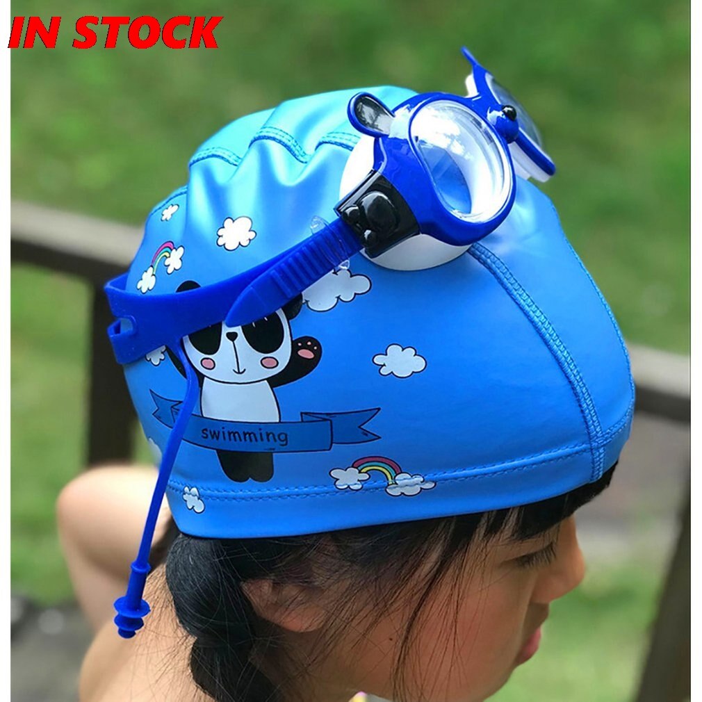 children swimming goggles lcute panda Anti-fog children swimming goggles wide-angle mirror for children Neutral / kids