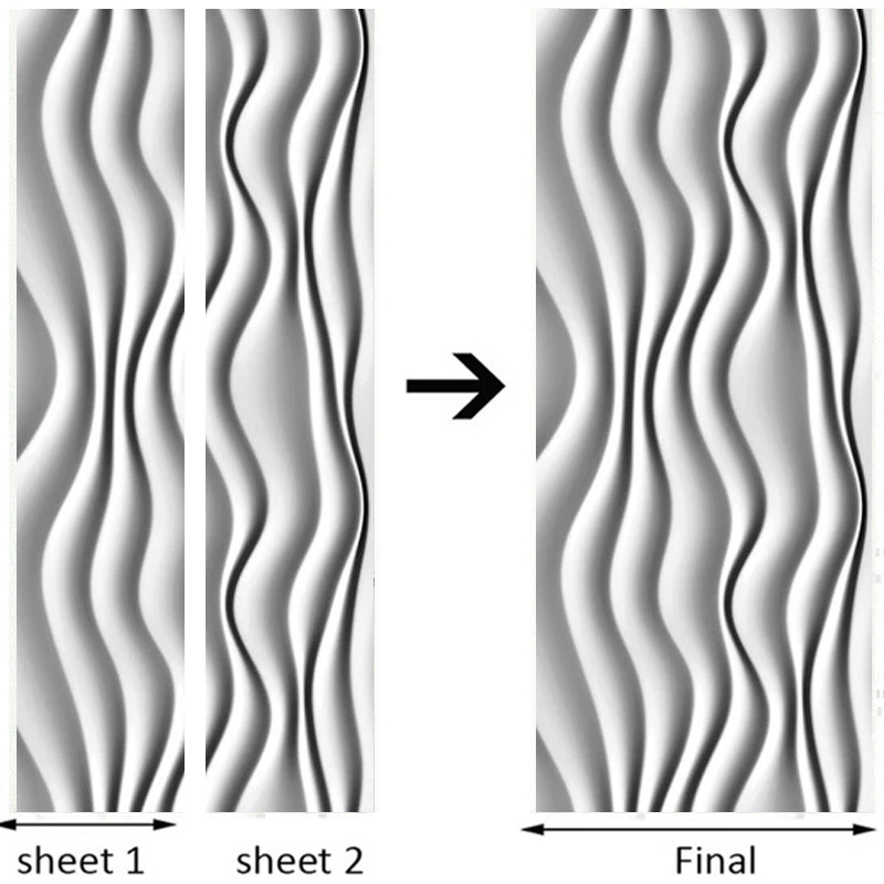 Pvc Self-Adhesive Door Sticker 3D Stereo Releif Personality Lines Wallpaper Living Room Door Poster Waterproof Stickers: 95x215cm