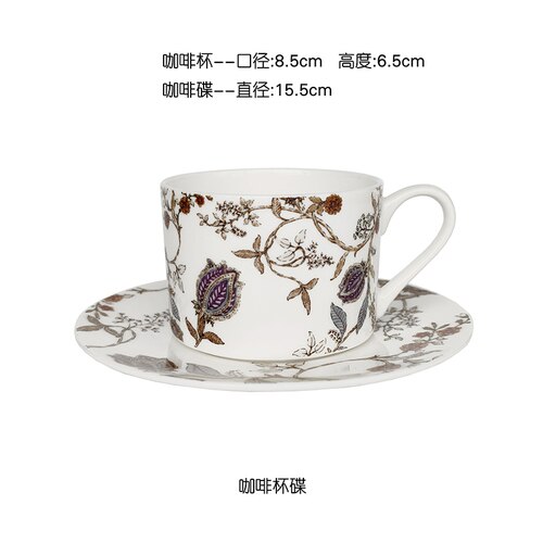 Bone tableware set American dinner plate soup plate coffee cup dish bowl plates ceramic vajilla dinner plates set plates set: Coffee cup dish