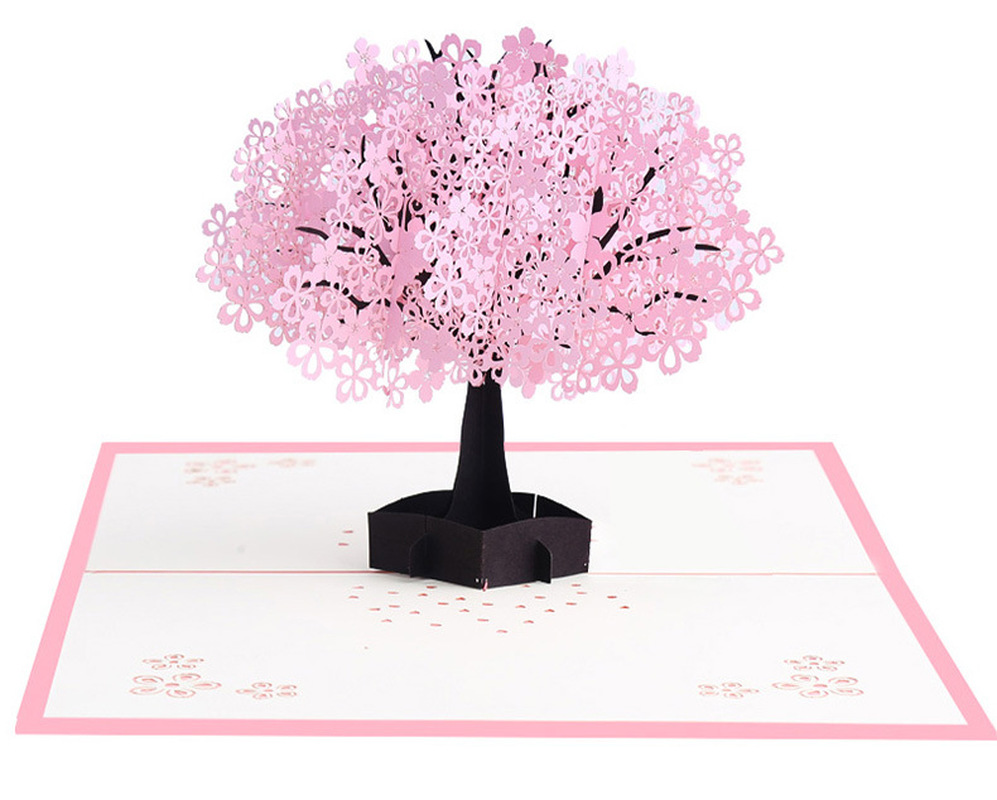 3D Pop Up carte de voeux romantique creuse mariage jour de voeux à la main meilleur souhait Kirigami papier artisanat carte