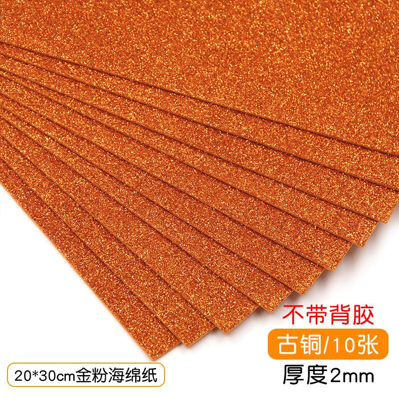 20x30 2mm funkeln Schwamm Eva Schaum Papier Scrapbooking Handwerk Kindergarten Handwerk Diy Materialien Hochzeit Party Lieferanten: Orange 20X30 10Stck