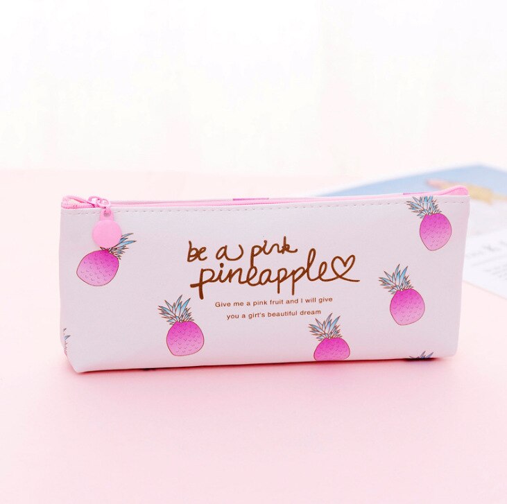 1pcs Canvas Geometric Pencil Case School Color Cute Kawaii Simple Striped Grid Solid Pencil Bag Pouch Students Office Supplies: 281