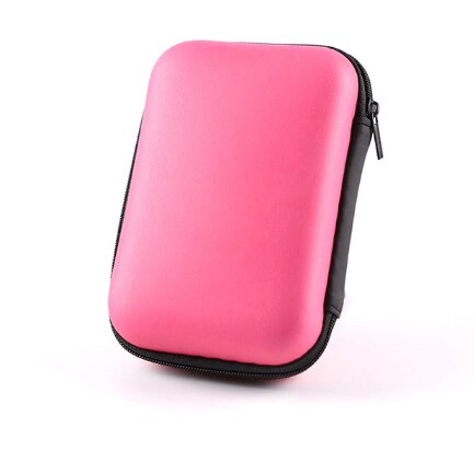 Mobiele Harde Schijf Tas 2.5 Inch Opbergdoos Datakabel U Disk Opladen Schat Beschermende Digitale Bluetooth Headset Opbergtas: pink