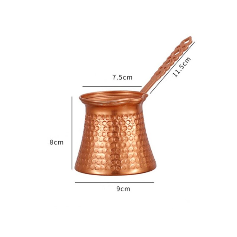 Cafetière turque Vintage en cuivre plaqué, cafetière turque, turque, Cezve, Barista, expresso à Long manche