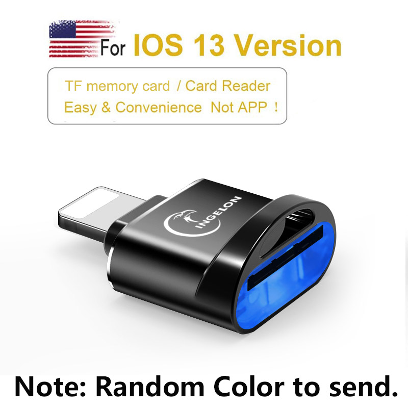 Tf kortlæser til lyn til mikro sd adapter 3. 0 til iphone 7 8 6s plus 11 max x xs xr hukommelseskort adapter otg til ios 13: Default Title