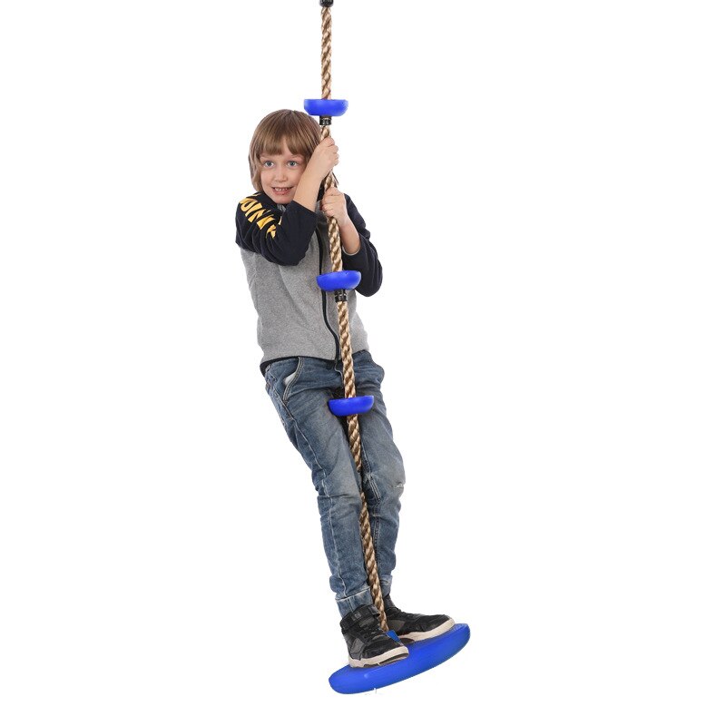 Climbing Rope Tree Swing and Climbing Rope Ladder, with Platforms and Disc Swings Seat - Playground Swing-Set Accessories