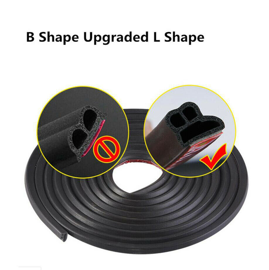 Car Door Window Trim Edge Moulding Edge L Shape Rubber Weatherstrip Rubber Seal Strip Noise Insulation