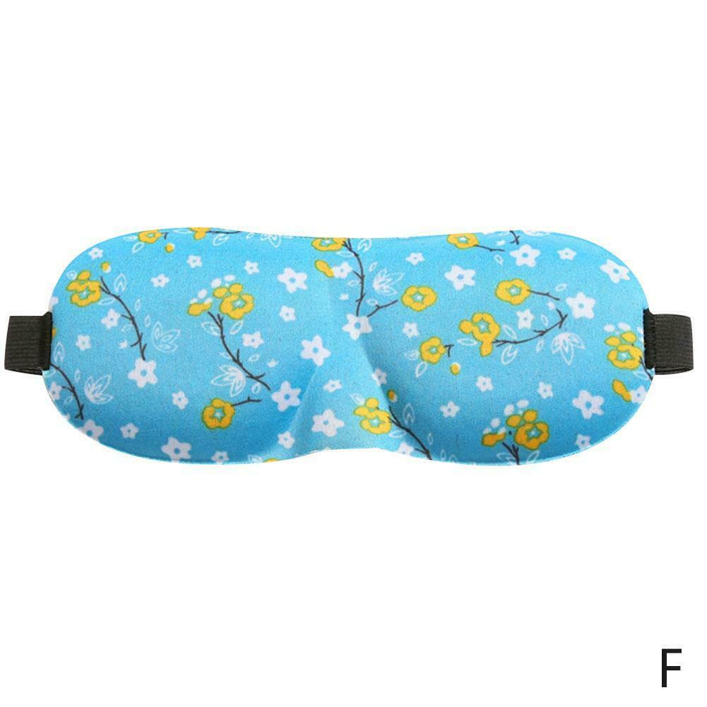 Unsix 3D Schlaf Maske Natürliche Schlafen Augen Maske Eyeshade Abdeckung Schatten Auge Patch Frauen Männer Weiche Tragbare Augenbinde Reise Augenklappe: Blumen-