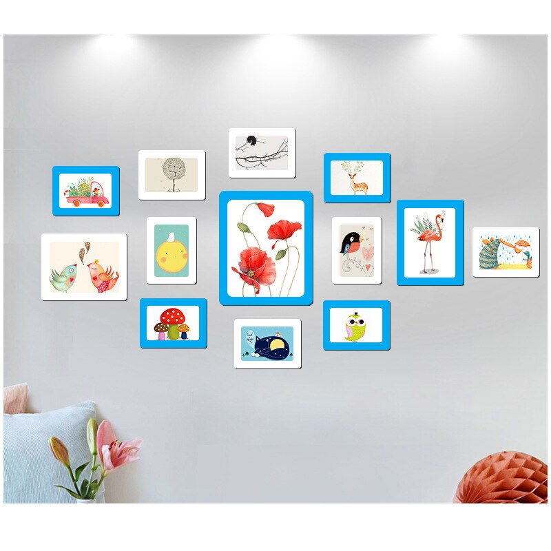 Single/double Layer Magnetic PVC Photo Frame Wall 5 Inch Plastic Refrigerator Sticker Photo Frame