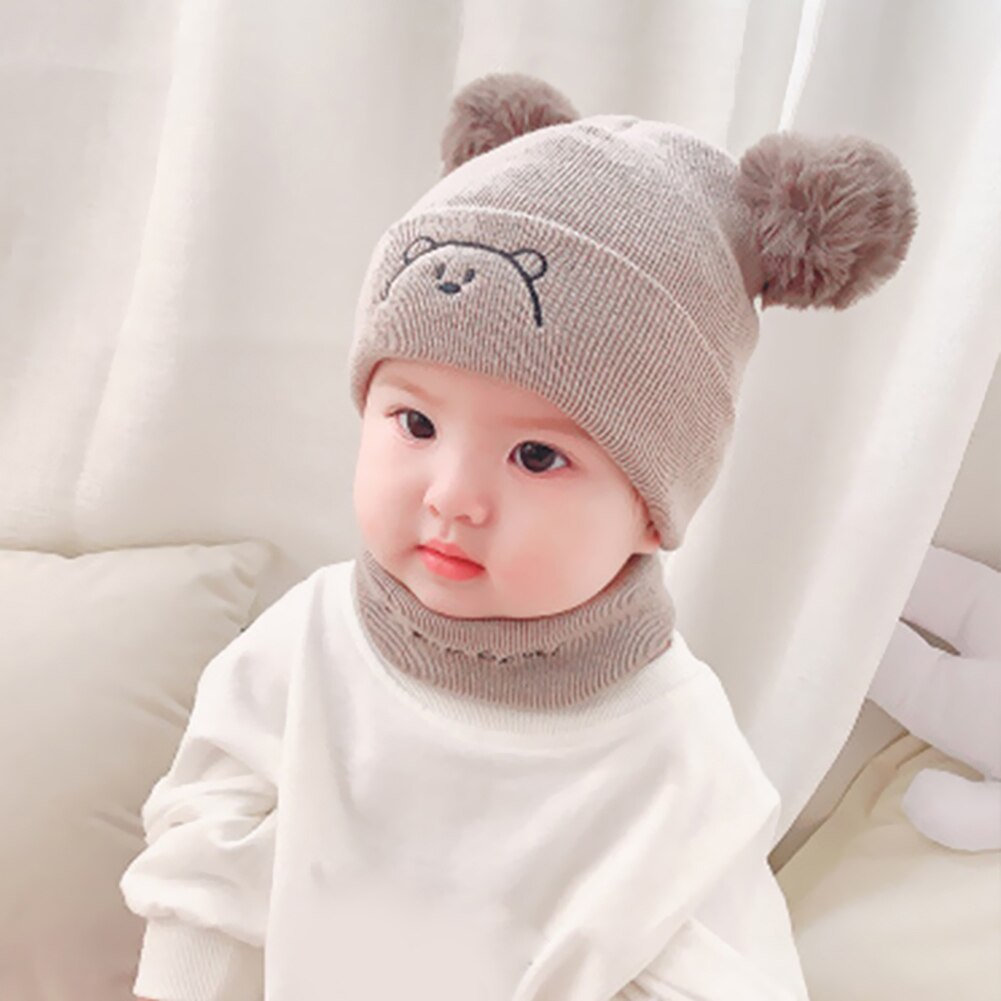 Cartoon Fleece Knitted Cute Beanies Cap Soft Cold Resistance Leisure Lovely Thicken Knitted Hat Baby Winter Accessories: P