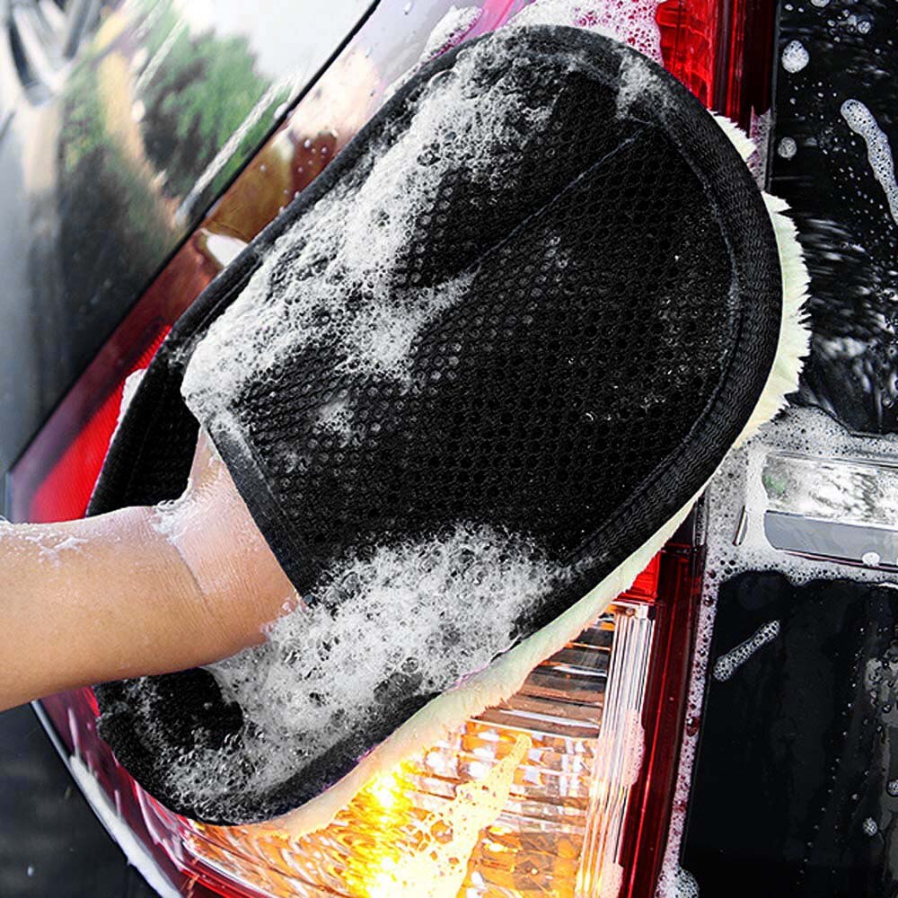 Bilrengøringshandsker, høje tæthed plys rengøringshandsker multifunktionelt tørre test skrabefri vante limpieza coche