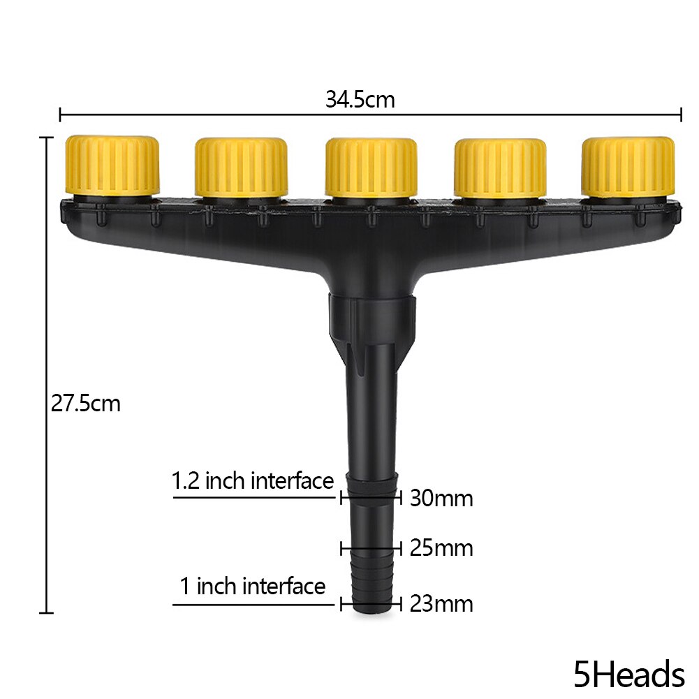Agricultural Irrigation Tool Atomizer Nozzle Plant Watering Supply Lawn Sprinkler Farm Vegetable Adjustable Sprayer: 5Heads