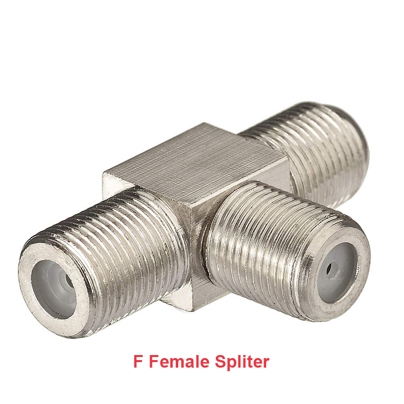 Adaptateurs F Type vers TV IEC, connecteur de prise d'antenne aérienne TV à 90 degrés, adaptateur à Angle droit, prise câble coaxial, ensemble de F-TV, 1 pièce: Bleu