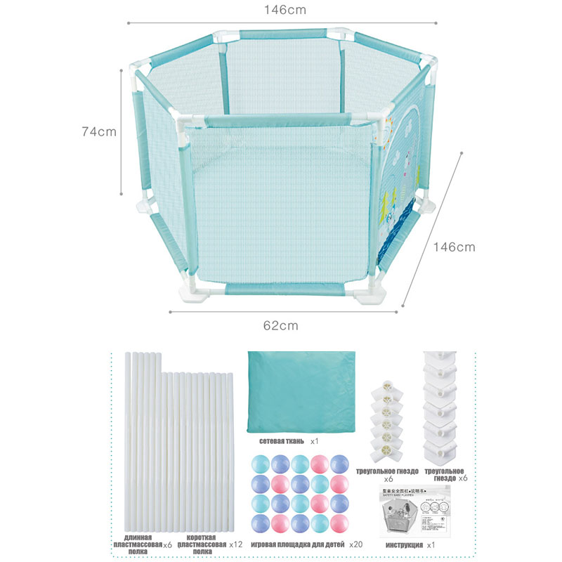 IMBABY-corralito con barreras de seguridad para niños, tienda de campaña para bebés, piscina de bolas con 20 piezas, bolas de mar gratis para 0-36 meses: Big Size