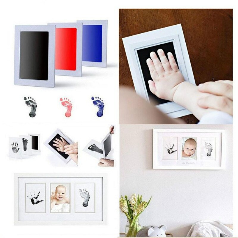 Kit d&#39;empreintes digitales Non toxiques pour bébé, sans encre, tampons encreurs sans contact, Souvenir pour -né, de 0 à 6 mois