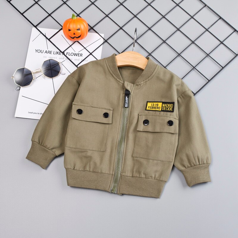 Jw-Lente Herfst Baby Boy Bovenkleding Cartoon Print Casual Rits Sweatshirt Kids Outfits Tops