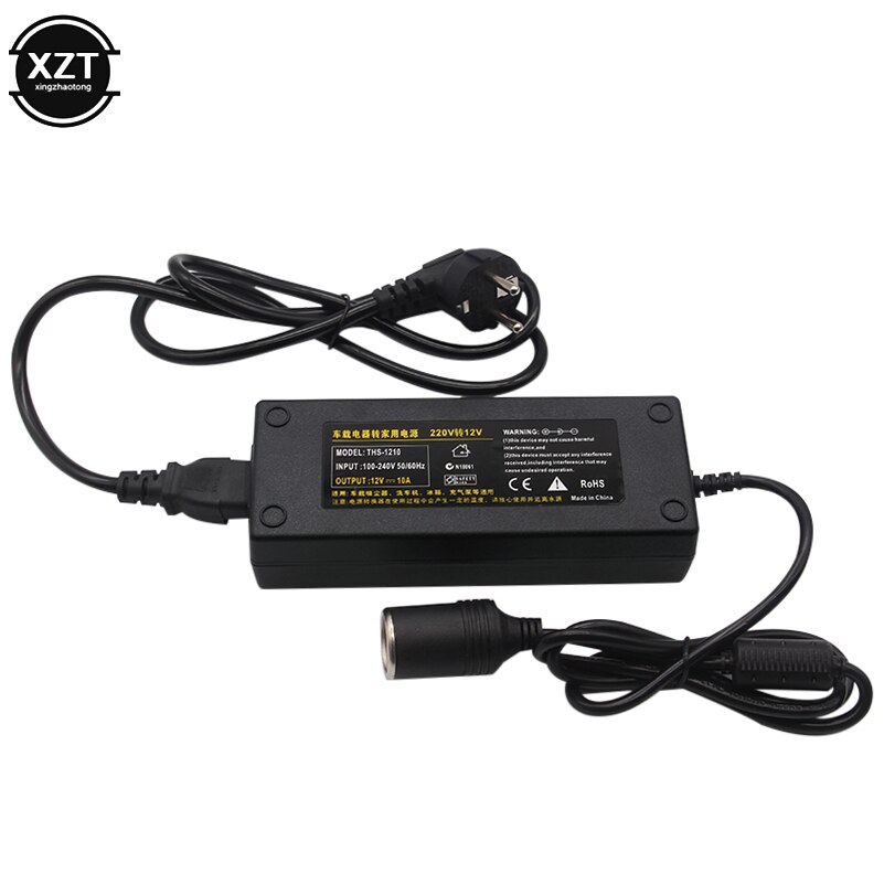 120w 12v 10a bil inverter strømforsyning sigarettenneruttak ac/dc adapter 220v lader omformer oss eu til kjøleskap