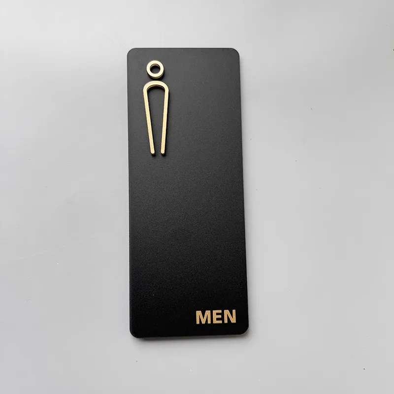 Door Sign Acrylic Restroom Ladies and Gentleman Toilet Sign Plate Mall Office Hotel Wash Room Toilet Reminder Signage Board: 20x30cm / Rose Golden