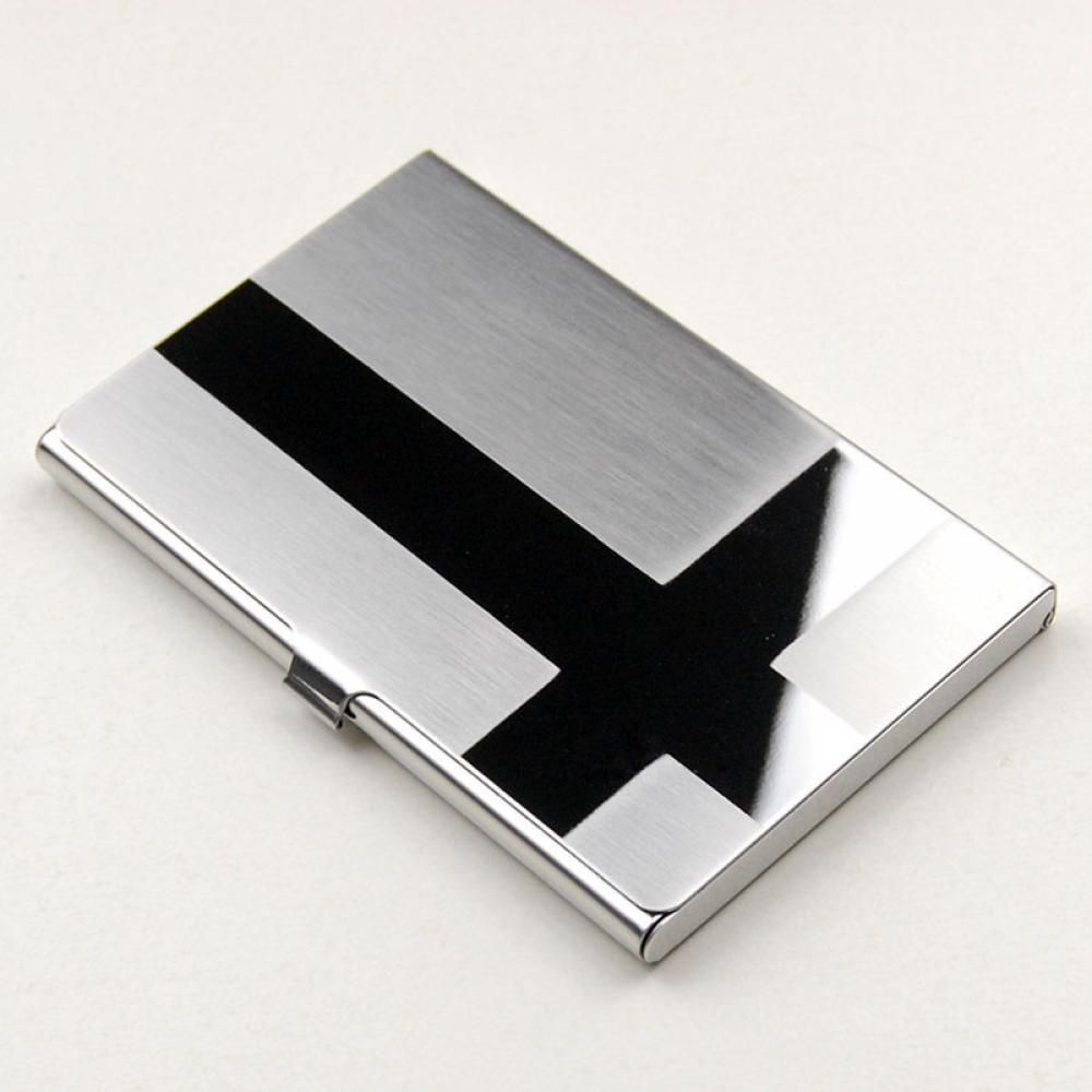 porte-carte d'affaires en acier inoxydable hommes argent Aluminium Portable étui pour cartes de crédit boîte de carte bancaire unisexe porte-carte d'identité porte-carte: style 2