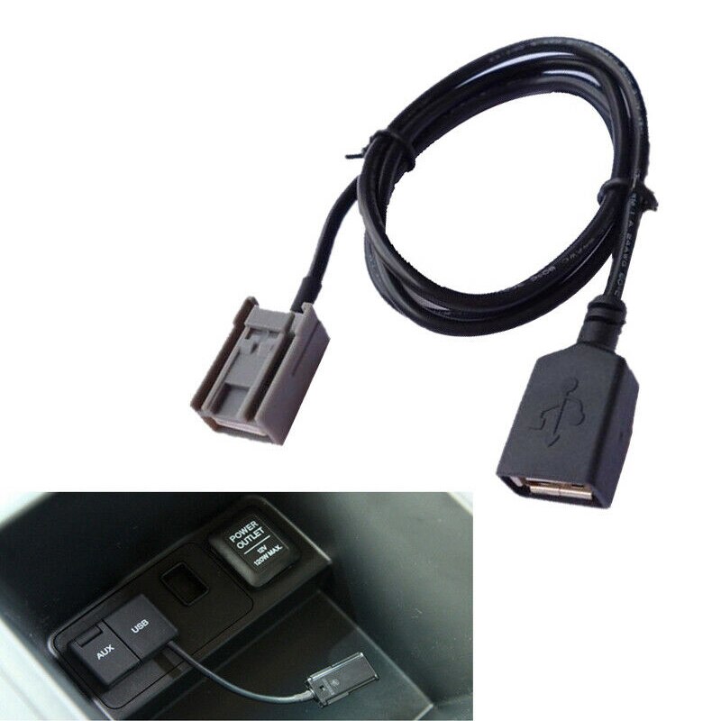 Adaptador de Cable USB auxiliar para coche, Cable de extensión de Puerto hembra para Honda Civic Jazz CR-V Accord, interfaz MP3 estéreo, accesorios para coche