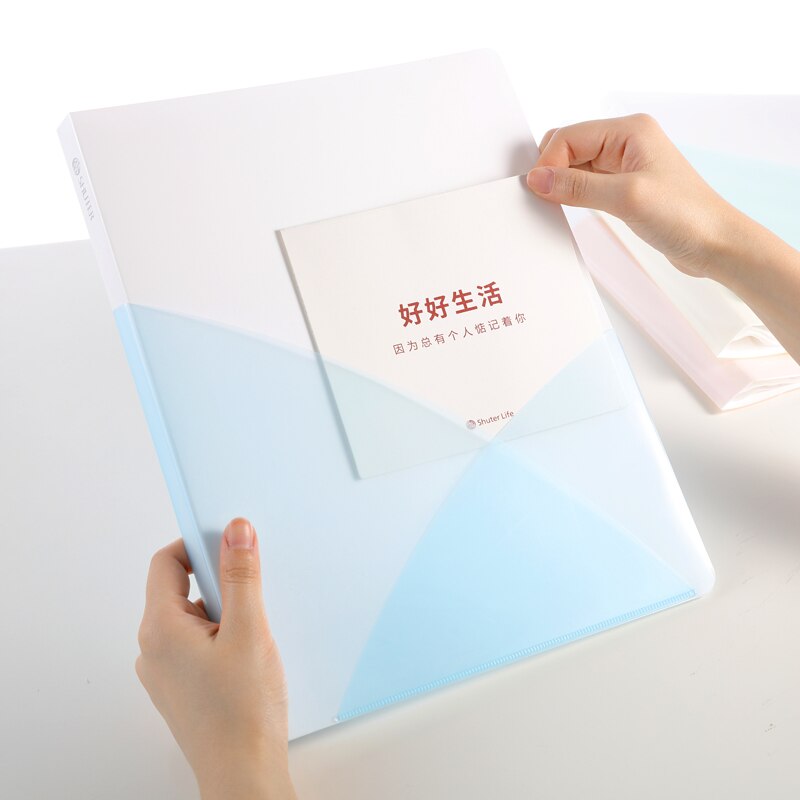 Fresh Simple Series Office School Stationery A4 File Presentation Folder 20 30 40 60 90 Page Document Display Book 310*235MM