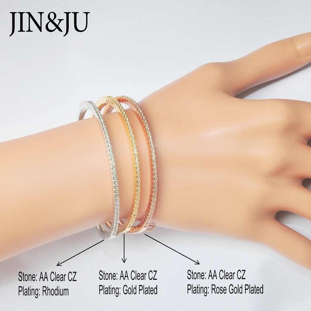 Beautyful Gold Farbe Zirkonia Armreifen Rose Gold Farbe Armbänder Silber Farbe Armreif Schmuck Für Frauen Geburtstag