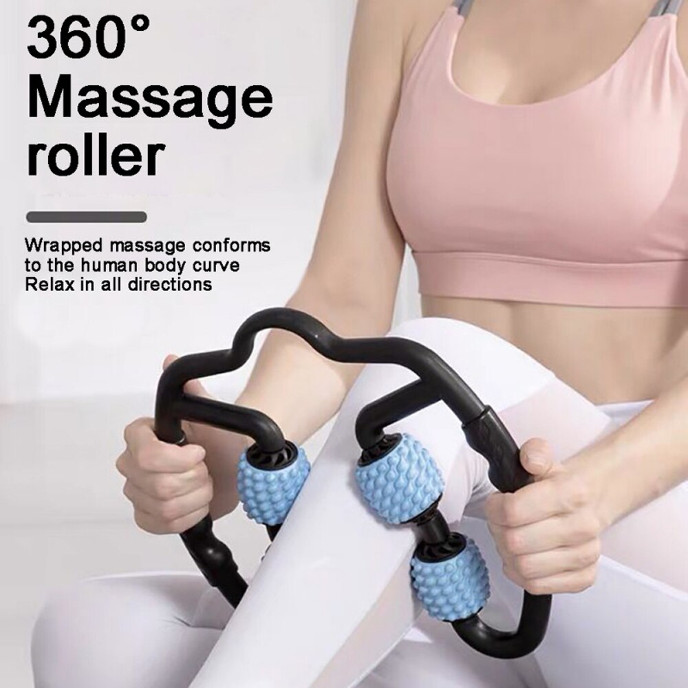 A Type Of Indoor U-shaped Point Massage Roller, Used For Arm, Leg, Neck And Muscle Tissue Fitness Gym Yoga Pilates 4 Rounds