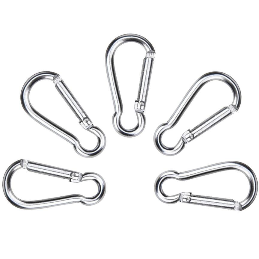 Outdoor Klimmen Quickdraws 5 Stuks Aluminium D Karabijnhaak Sleutelhangers Spring Snap Clip Haken Sleutelhanger Karabijnhaken APrr21 # E20