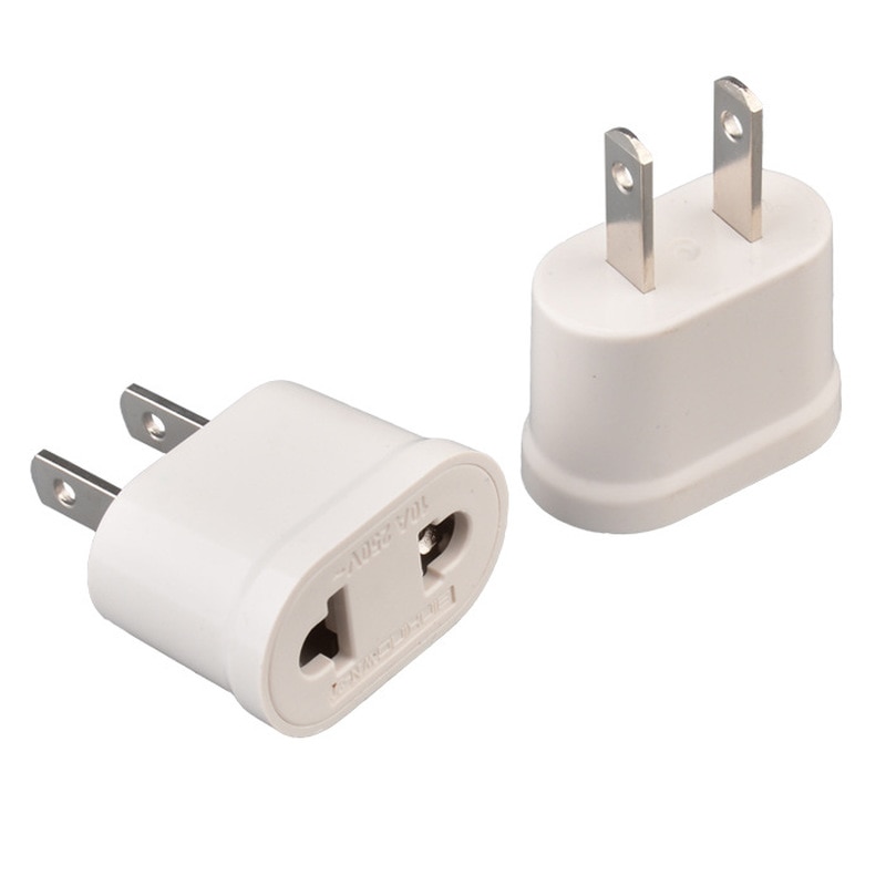 1PC US Adapter Plug EU To US Travel Wall Electrical Power Charge Outlet Sockets 2 Pin Plug Socket Euro Europe To USA