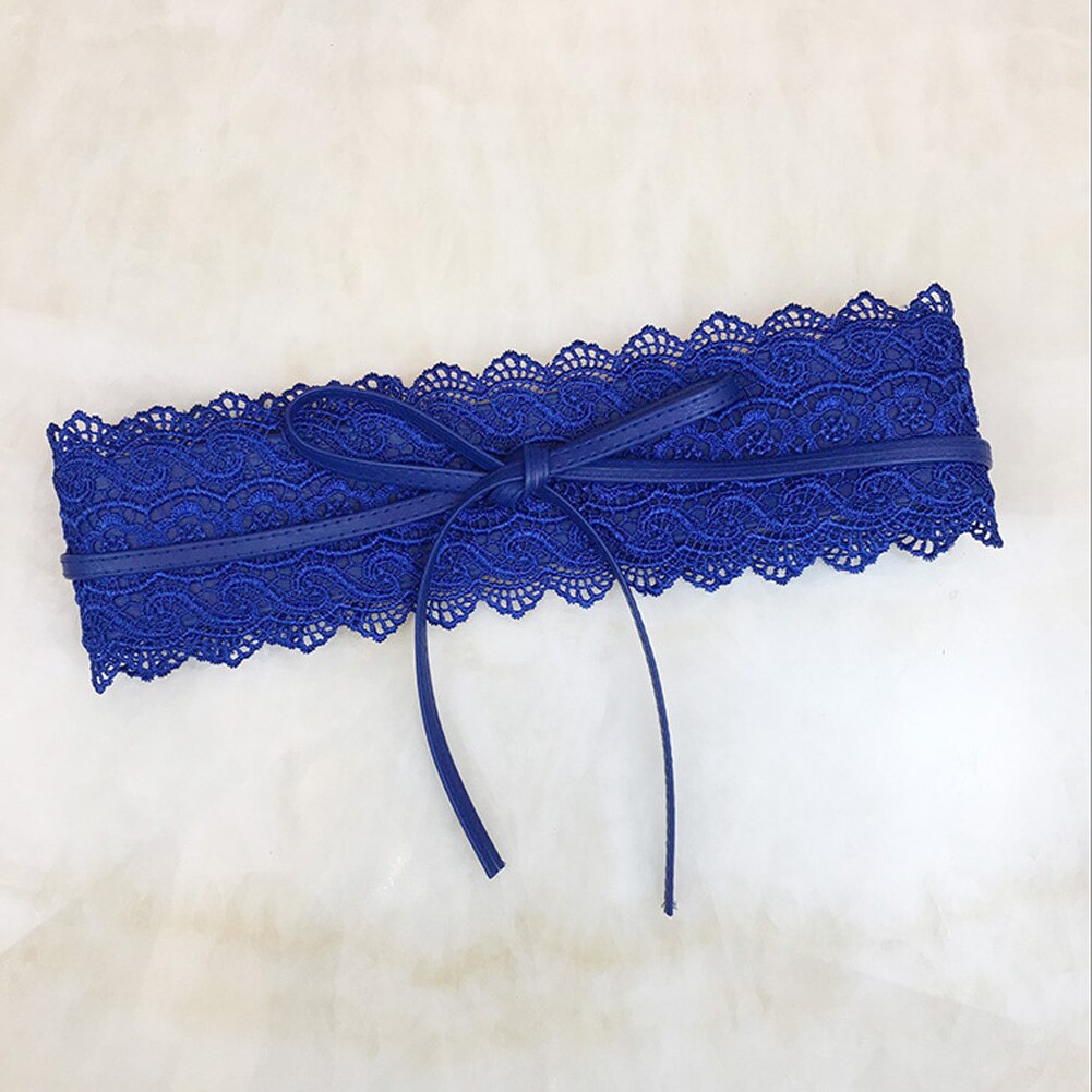 Cinturones de cuero suave de encaje para mujer, cinturones de lazo ajustables anchos, lazo Multicolor, accesorio salvaje para vestidos, Tops, decoración,
