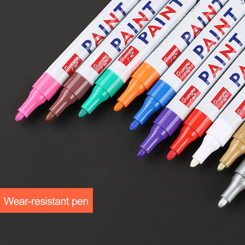 Peinture marqueur stylo étanche voiture pneu pneu bande de roulement métal Permanent peinture marqueur bricolage Art marqueur stylo voiture polonais voiture détaillant TSLM1