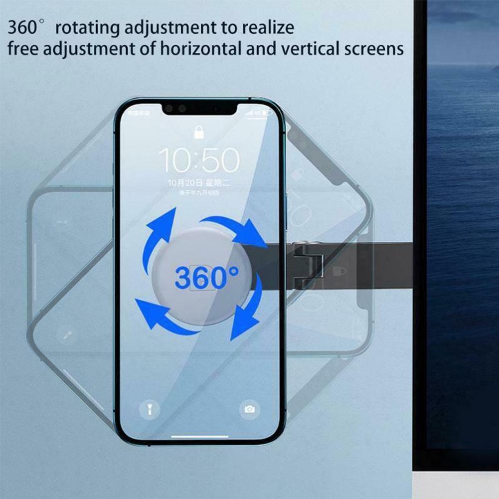 Adjustable Multi Screen Support Laptop Side Mount Display Phone Holder Mobile Clip Phone Stand Monitor Connects Bracket D9Q1