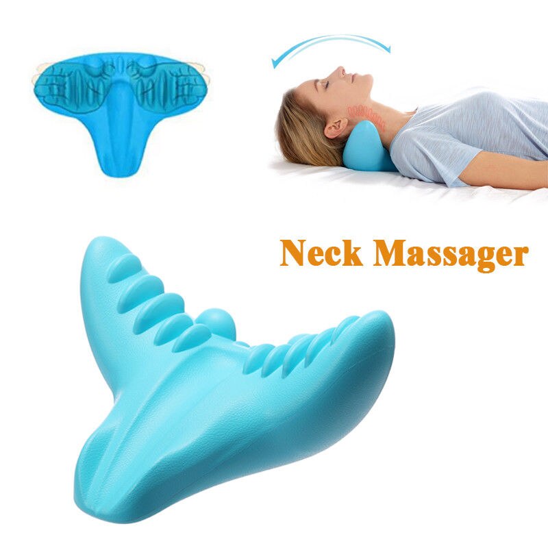 Draagbare Hals Massager Ontspanning Kussen Zwaartekracht Kussen C-Rest Nek Cervicale Schouder Losse Pijn Massage Tractie Toilettas Kits