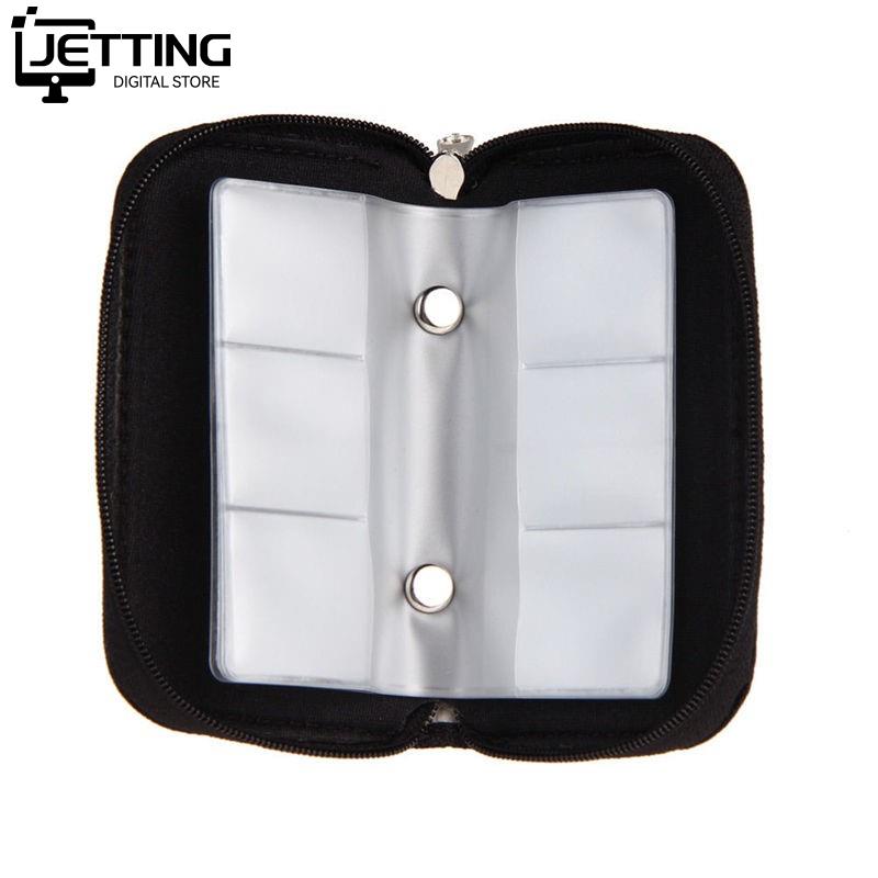 1 PC Schwarz 22 SDHC MMC CF Mikro SD Speicher Karte Lagerung Durchführung Mäppchen fallen Schutz Halfter Brieftasche