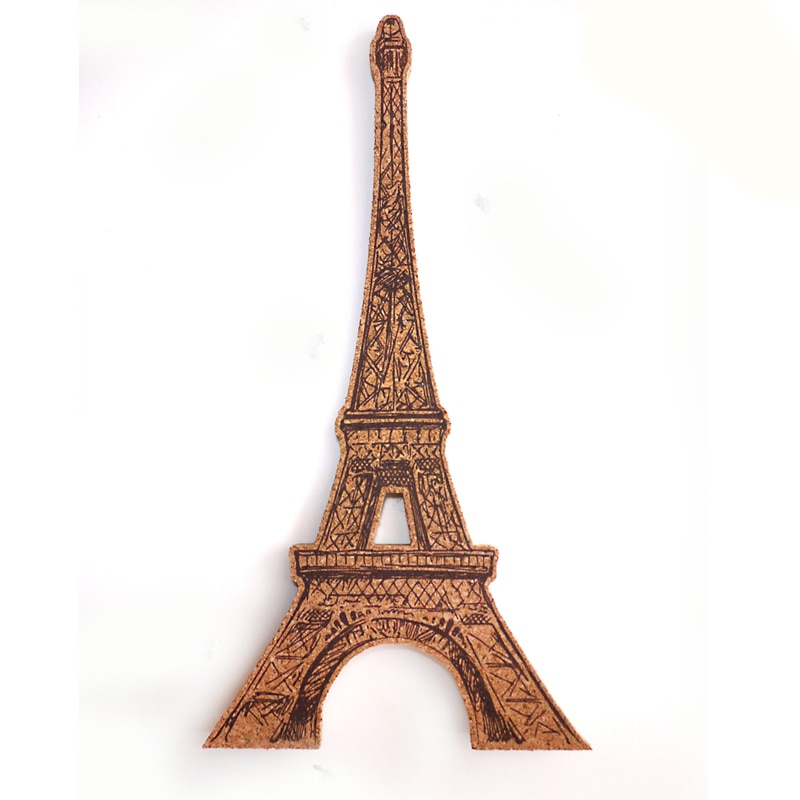 Eiffeltoren DIY Kurk Bulletin Board Message Board Zacht Hout Muur Board Gedrukt Kurk Hout Met Sticker