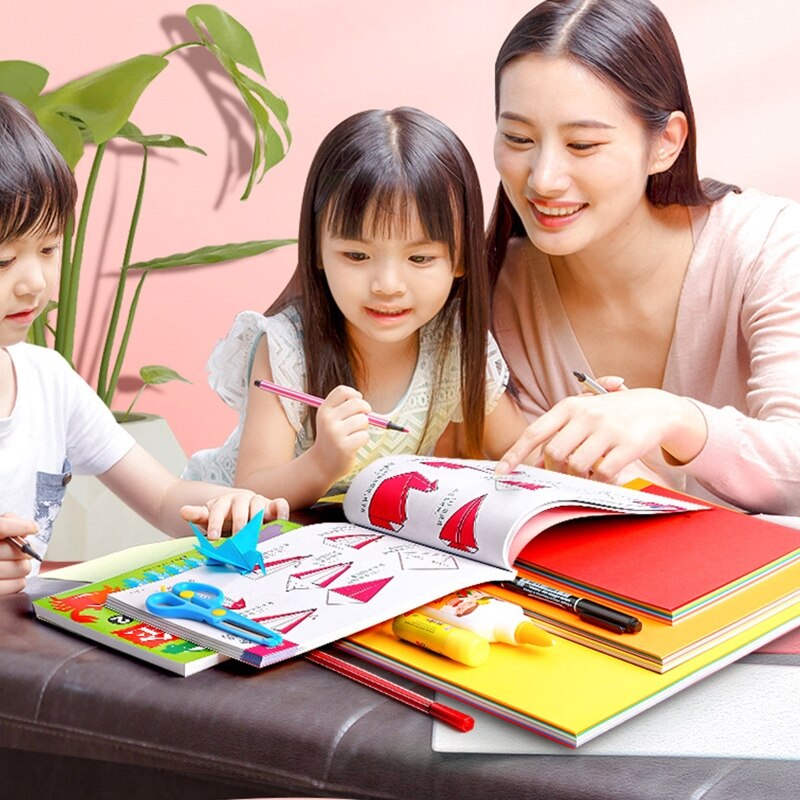 Basics Origami Paper 100 Sheets Double Sided Square Paper DIY Craft Kits Activity Center Community Accs School Supply