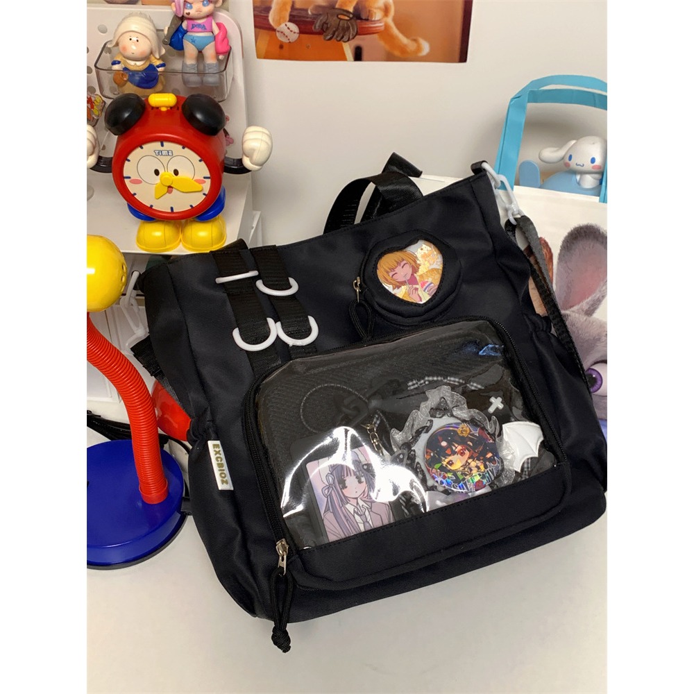 Y2k Ulzzang Ita Tas Origineel Leuke Jk Uniform Meisjes Preppy Stijl Schoudertas Liefde Badge Etalage Itabag