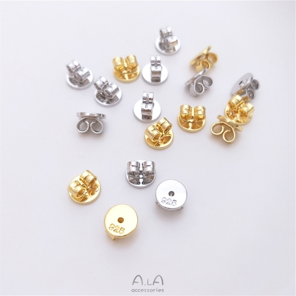 Oordopjes 18K Wit Goud 925 Oordopjes High-End Oordopjes Terug Plug Luistergedeelte Veelzijdige Eenvoudige Earclasp