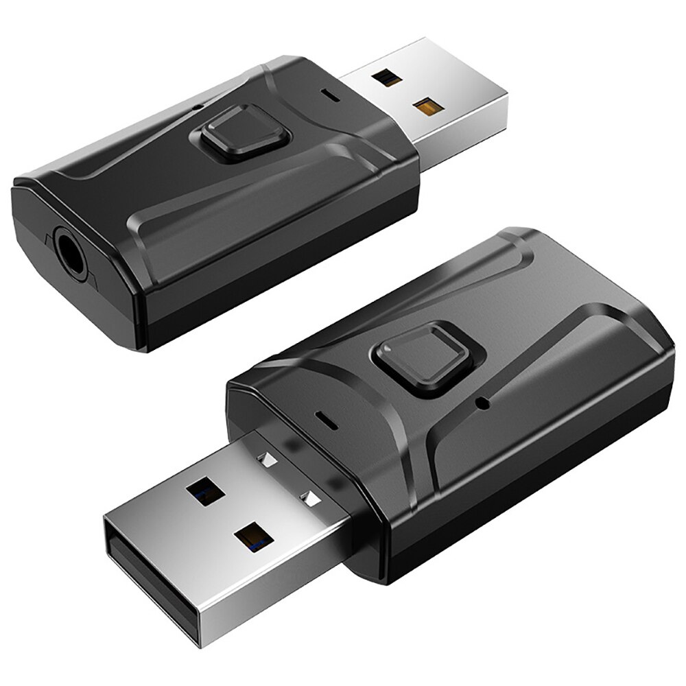 ELECTOP USB Bluetooth 5.0 Transmitter Receiver 3 in 1 Mic EDR Adapter Dongle 3.5mm AUX for TV PC Headphones Bluetooth Adapter