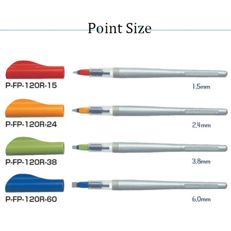 Japan pilot  fp3- ss parallel pen 1.5 2.4 3.8 6.0 blæk kunst pen mund pen engelsk kalligrafi pen 12 farve blækpatroner