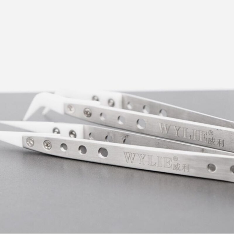 WYLIE keramik pinzette Hand-poliert extra Scharf, Anti-statische, starke korrosion widerstand, Fingerabdruck fliegen linie pinzette